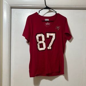 NFL Red Graphic Tee Tampa Bay Bucs Gronkowski size large
